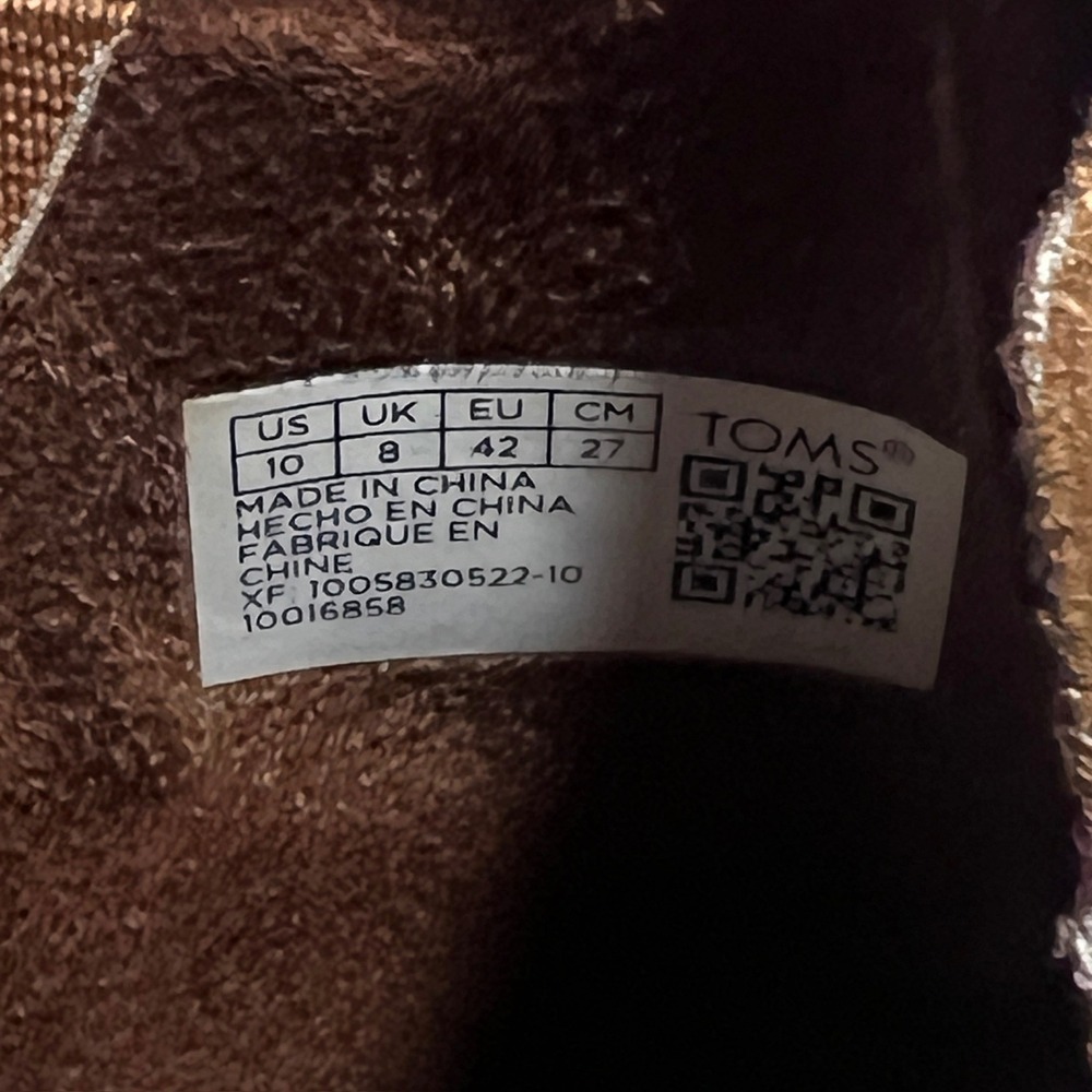 TOMS Kelsey Pull-On Wedge Womens 10 Bootie Tan Leather Suede Ankle Boot 10016858 - Picture 9 of 9
